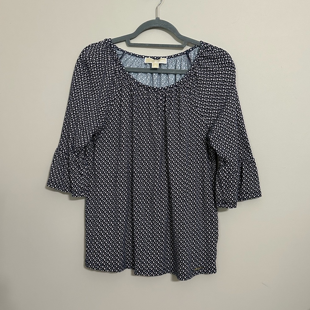 Michael Kors Women’s Top with 3/4 Tulip Sleeve - Size M